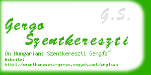 gergo szentkereszti business card